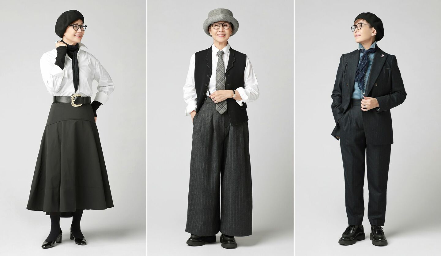 スタイリスト犬走比佐乃さんの「ダイアン・キートン」オマージュコーディネート