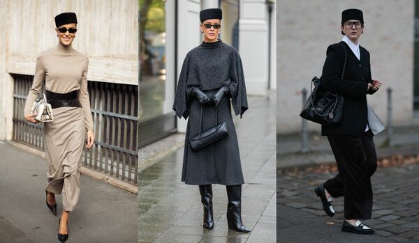 冬スタイルの鮮度アップ!「ピルボックスハット」が叶える優美な装い3選【海外スナップ】