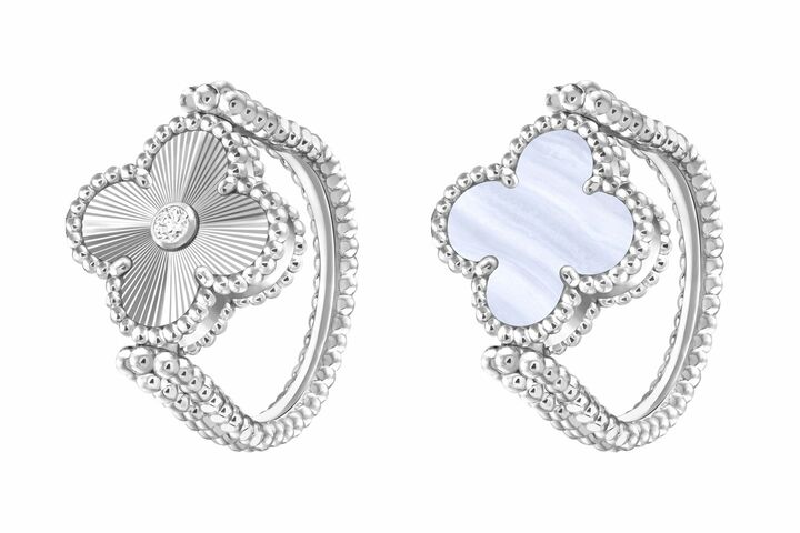 「ヴァン クリーフ＆アーペル」の『ヴィンテージ アルハンブラ』リバーシブルリング