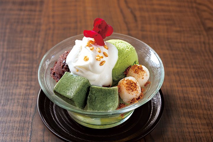 「生麩と白玉のクリームあんみつ」¥782