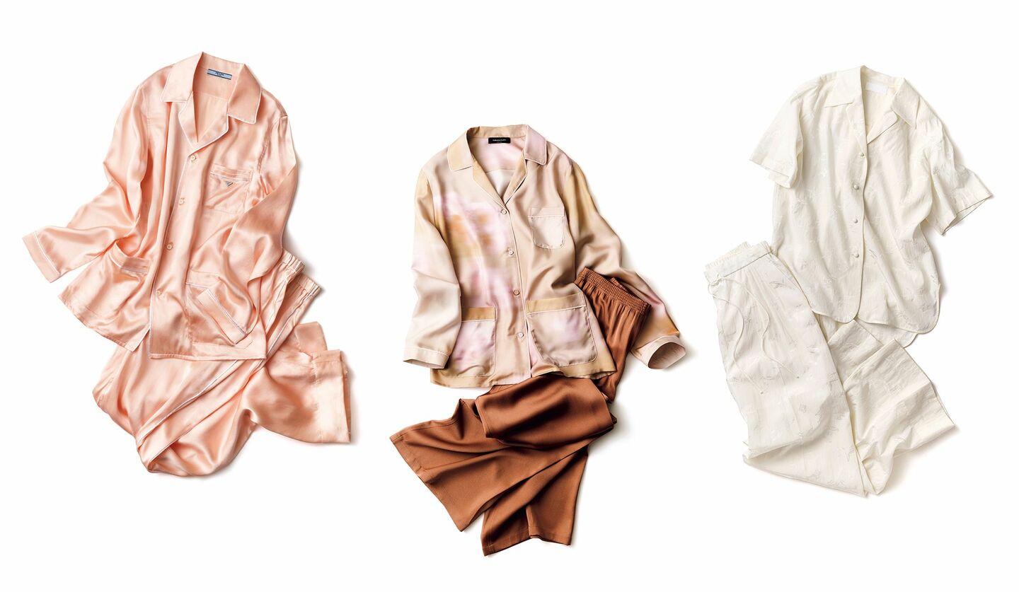 おしゃれなパジャマがトレンドの今季は、お気に入りに出合うチャンスです。「ファビアナ フィリッピ」、「マメ クロゴウチ」、「プラダ」のパジャマ