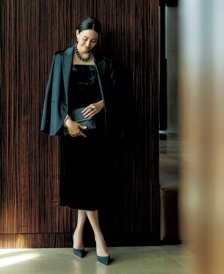 冬コーデ_1,ジャケット_1,ワンピース_1