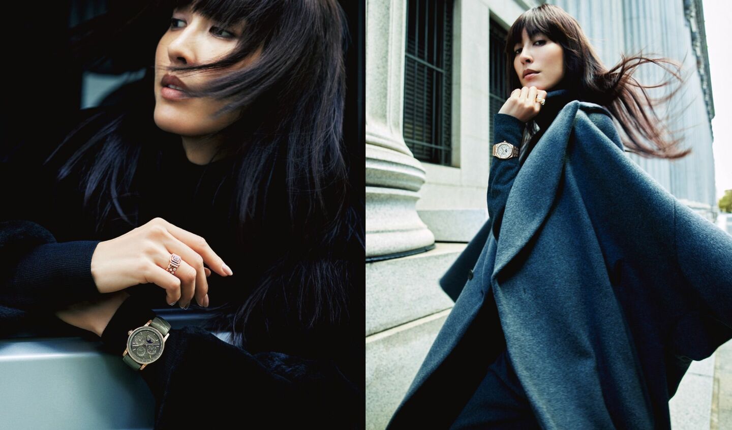 オーデマ ピゲの時計を着用したモデル・立野リカ