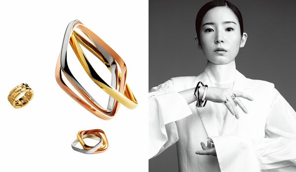 俳優・蓮佛美沙子さんの手元を彩る「カルティエ」のジュエリー|静けさを演じる“手”に雄弁なスリーゴールド