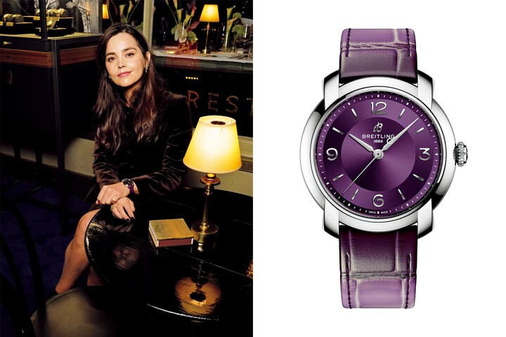 ジェナ・コールマンと「ブライトリング」の『レディ プレミエ オートマチック 36』