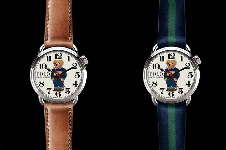 アメリカンスタイルのベア。ポロ ベア ウォッチ￥220,000［ストラップ2点セット］タキシードスタイルのベア。ポロ ベア ウォッチ￥255,000［ストラップ2点セット］