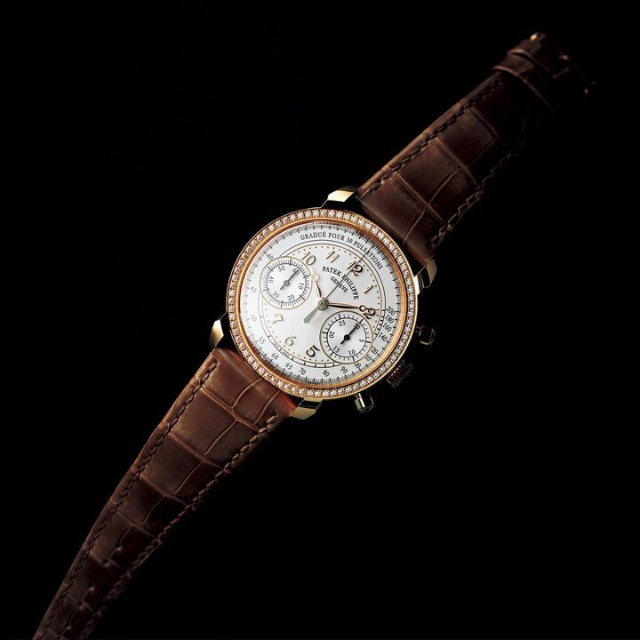 時計「クロノグラフ 7150／250」￥9,140,000 手巻き【ケース径：38mm】［ケース：ローズゴールド×ダイヤモンド、ストラップ：アリゲーター］（パテック フィリップ ジャパン）