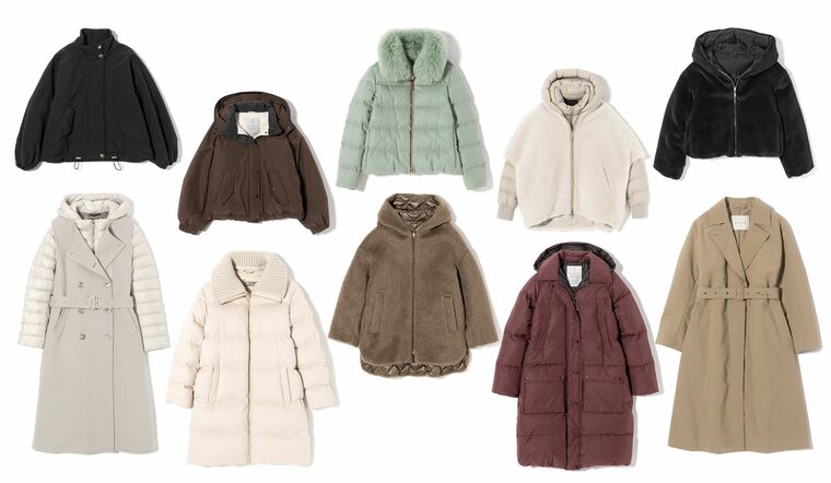 ヘルノ、ブルネロ クチネリ、マッキントッシュ、エス マックスマーラ、ムーレーのダウン