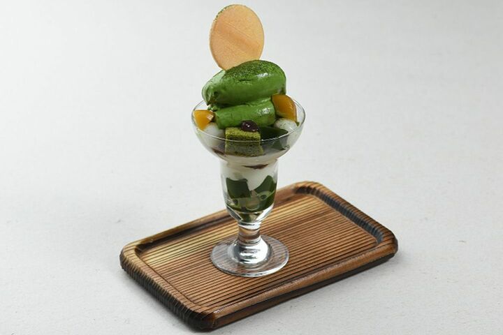 「濃茶パフェ」¥1,500(税抜)・お茶セット+400円