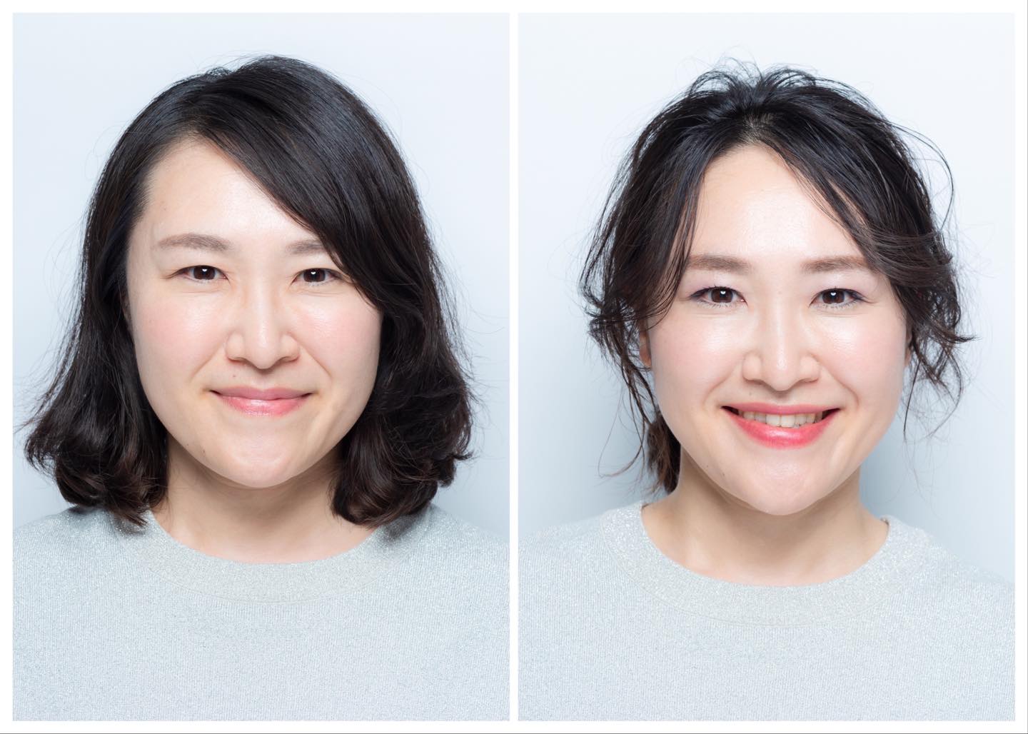 「THREE」のシェーディングとハイライトで、顔にキュッと引き締め、メリハリのある小顔に。