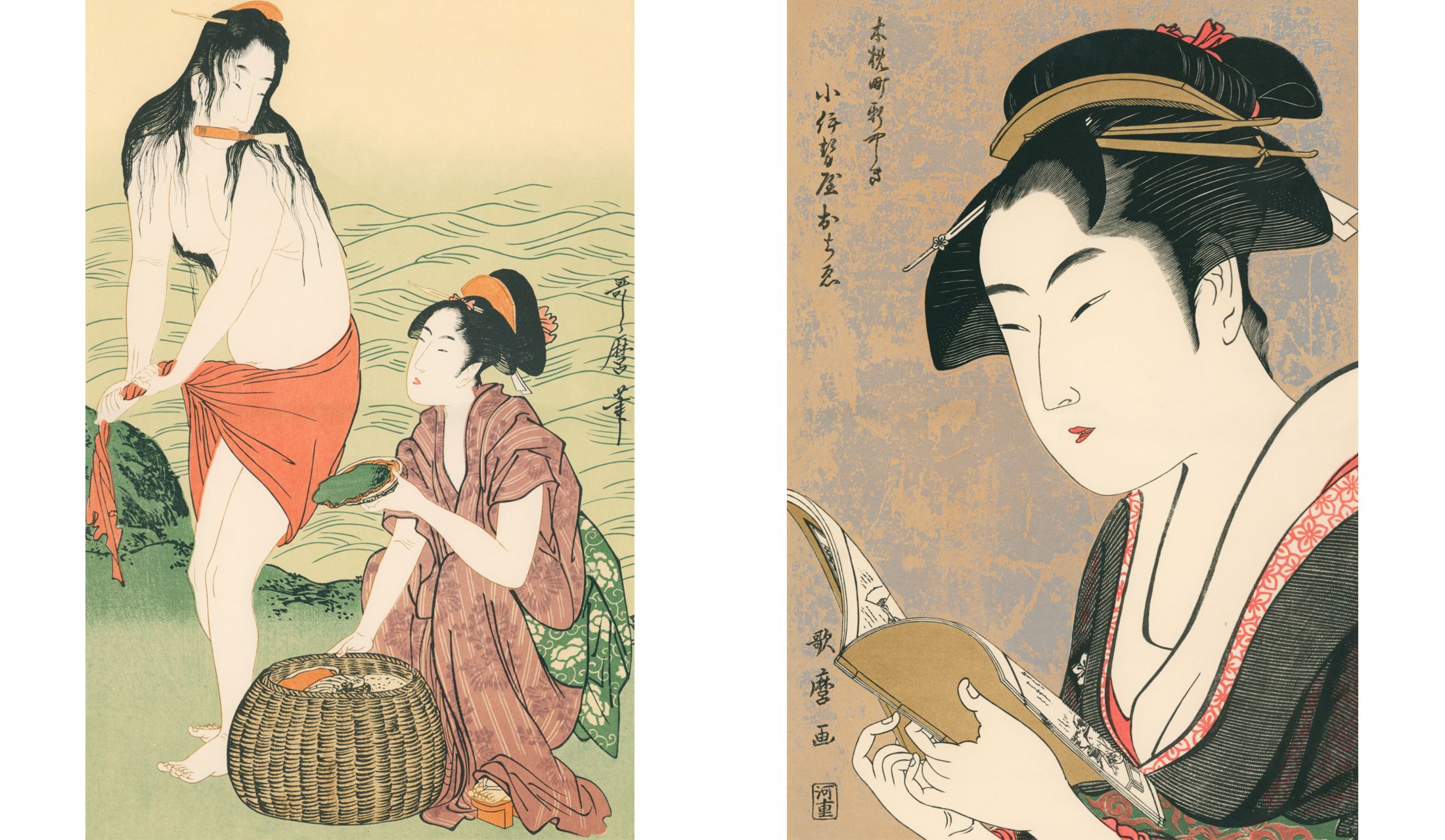 右側が「大首絵」です。