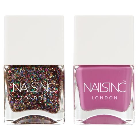 ネイルズ インク ネイルポリッシュ デュオキット「My Favorite Color is RAINBOW(マイ フェイバリット カラー イズ レインボー)」14ml×2色(写真左/レインボー スプリンクルズ、ワッツ ポッピン) ¥3,550 ※2019年6月28日(金)発売