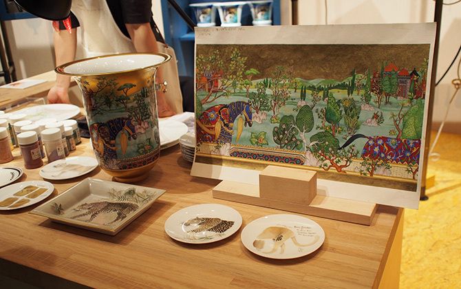 「エルメスの手しごと展」“アトリエがやってきた”磁器絵付け職人