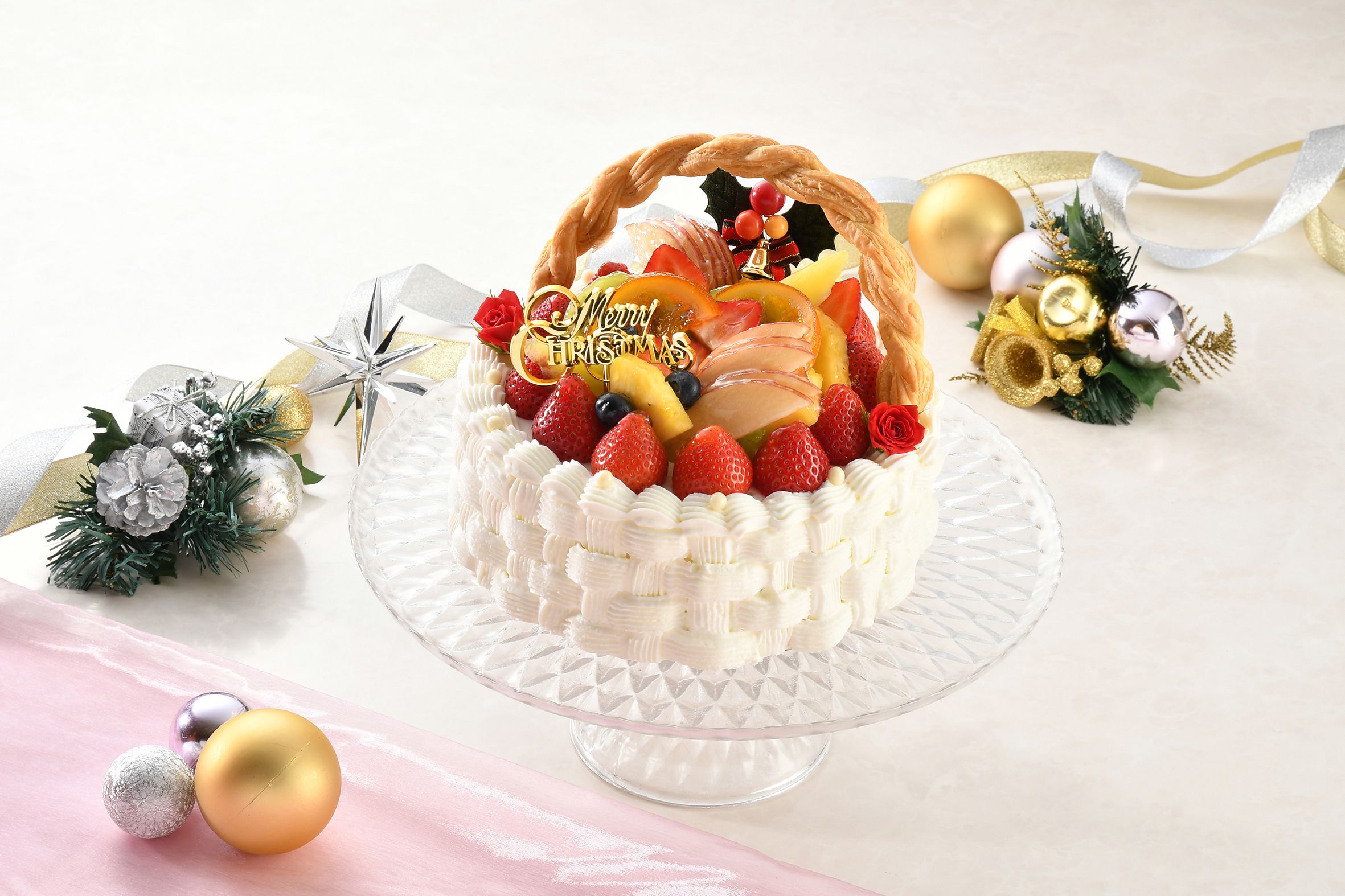 「クリスマスフルーツバスケット」18cm×15cm \10,000 限定20個