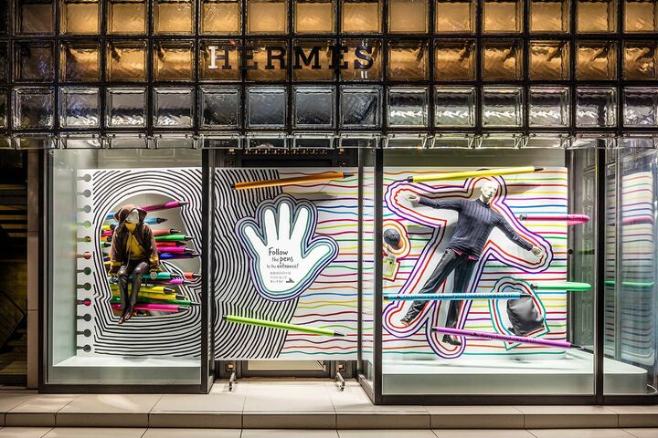 2018年7月から展示された、ル・ジャンティ・ギャルソンの作品