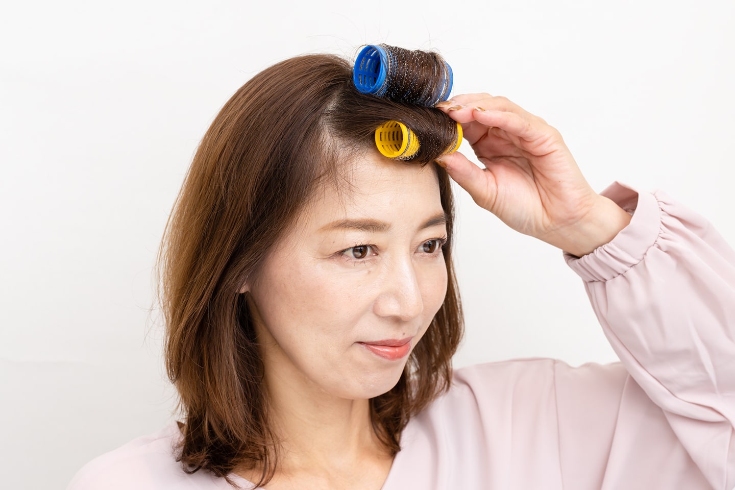 下段は斜めにせず、まっすぐな状態で巻くこと。