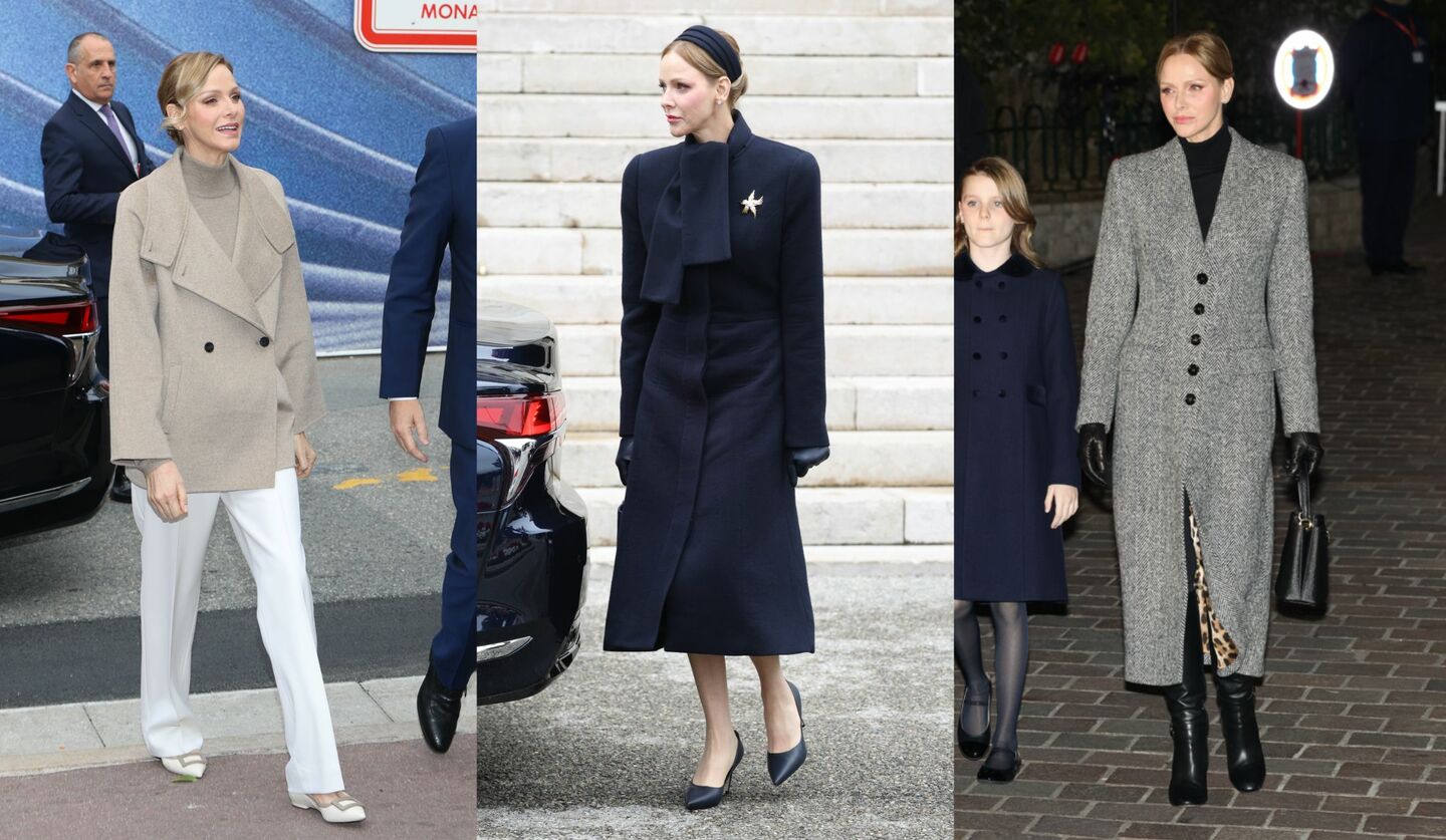 モナコ・シャルレーヌ公妃のコートコーデ3選