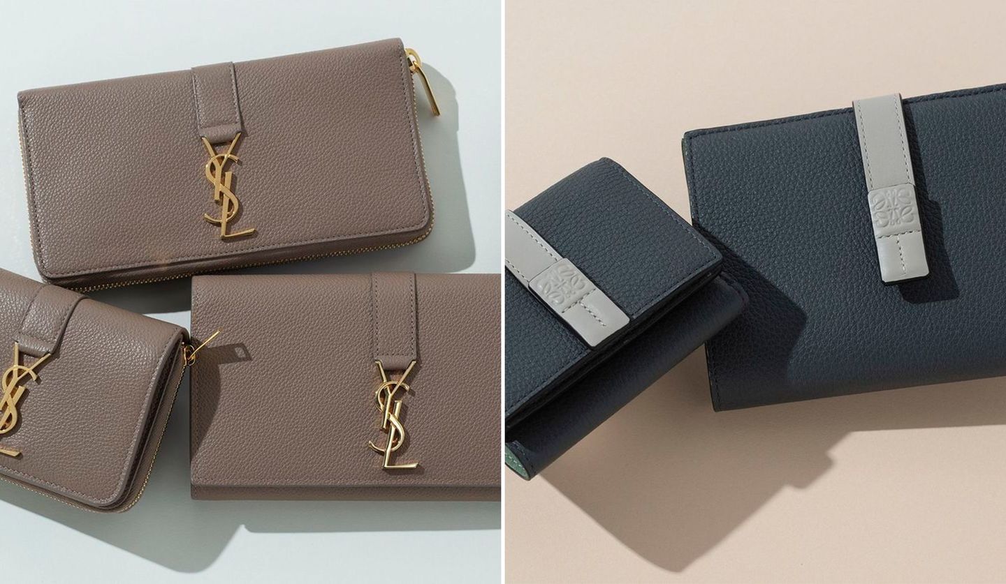 「サンローラン」のプレミア感ある日本限定色『トープ』の財布、ロエベの財布「バーティカル ウォレット」