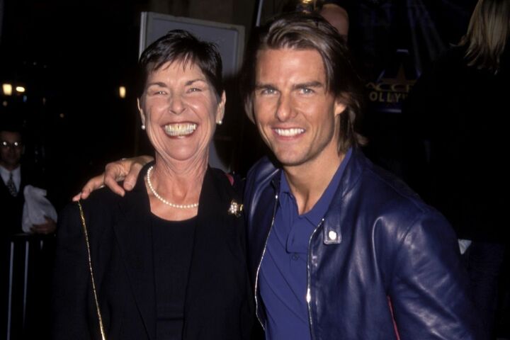 映画プレミアにて、母メアリーと。