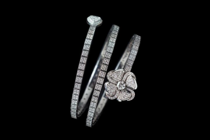 ブレスレット「フィオレヴァー」￥3,920,000［ホワイトゴールド×ダイヤモンド］（ブルガリ ジャパン）