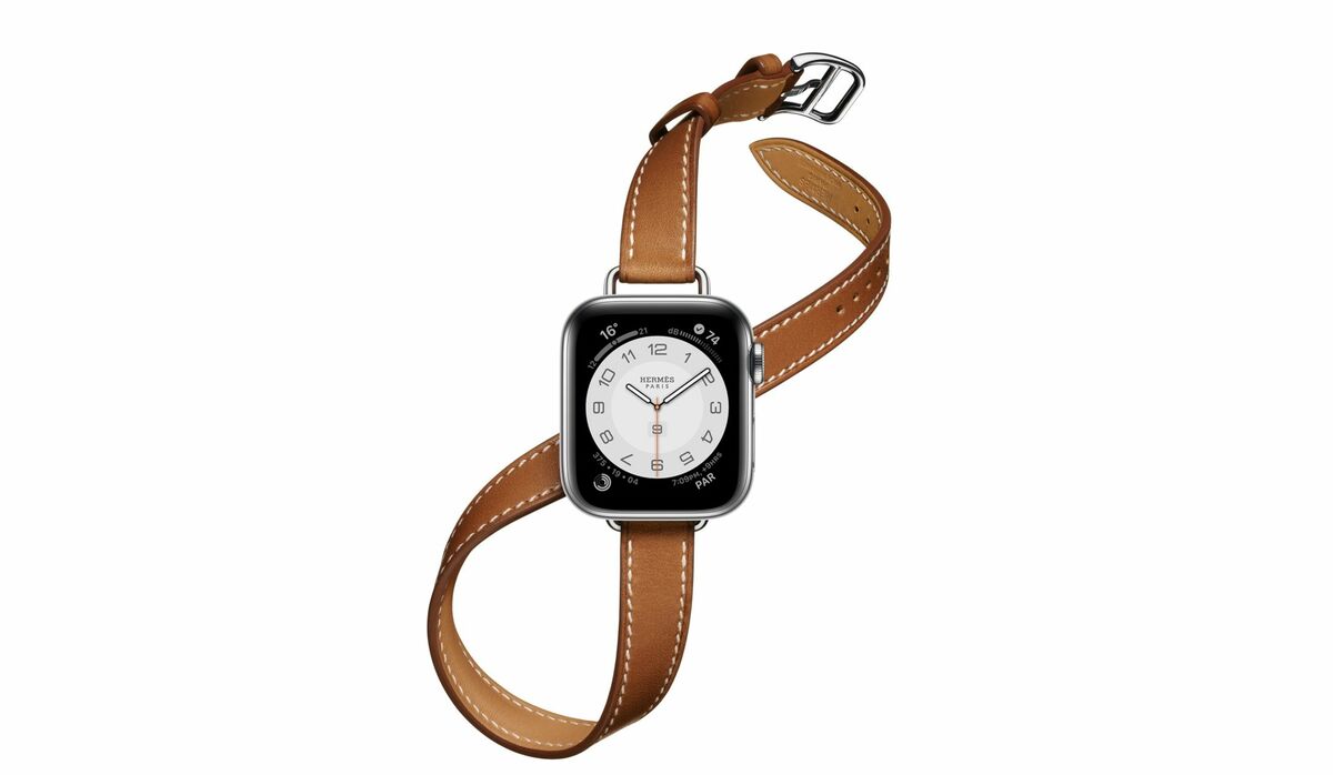 Apple Watch HERMES アトラージュ ドゥブルトゥール 黒 - レザーベルト