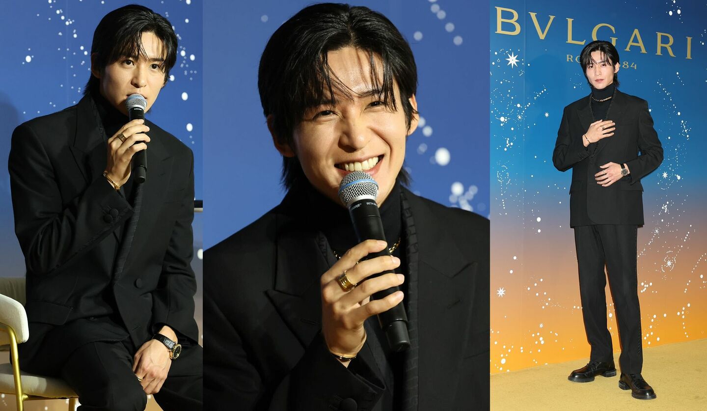 「ブルガリ」アンバサダーに就任されたSnow Manメンバーで俳優としてもご活躍の目黒 蓮さんの画像