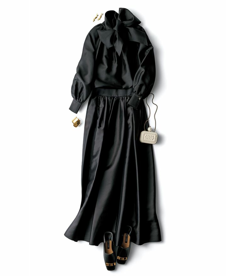 冬コーデ_1,ブラウス_1,スカート_1