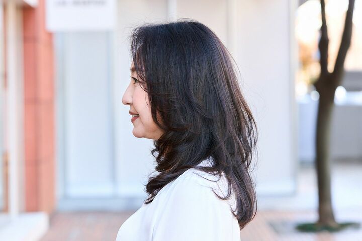 40代　髪型_2,ミディアムヘア_2
