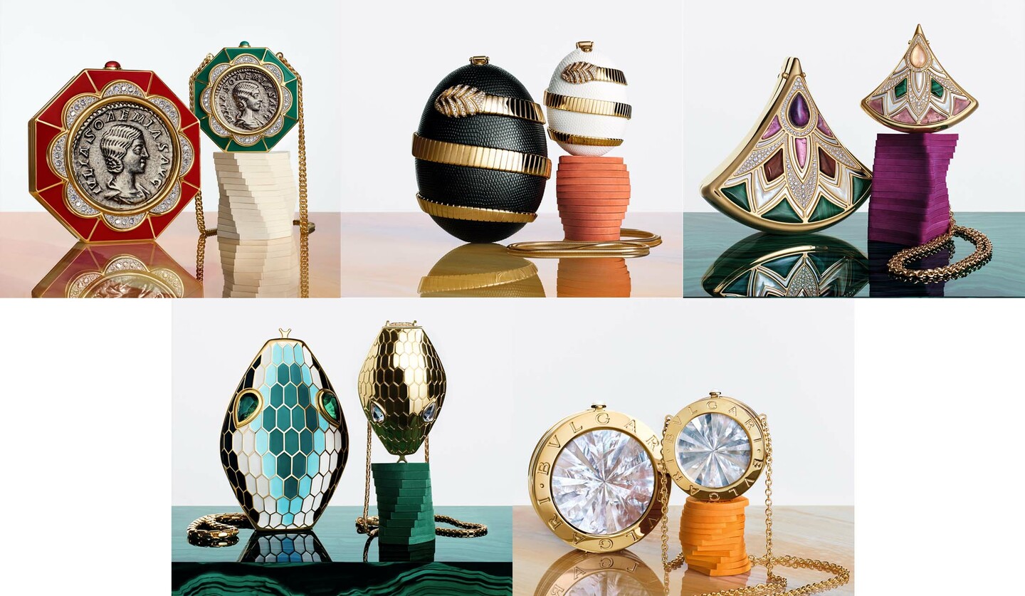 ブルガリのジュエリーバッグコレクション「ブルガリ アイコンズ ミノディエール」