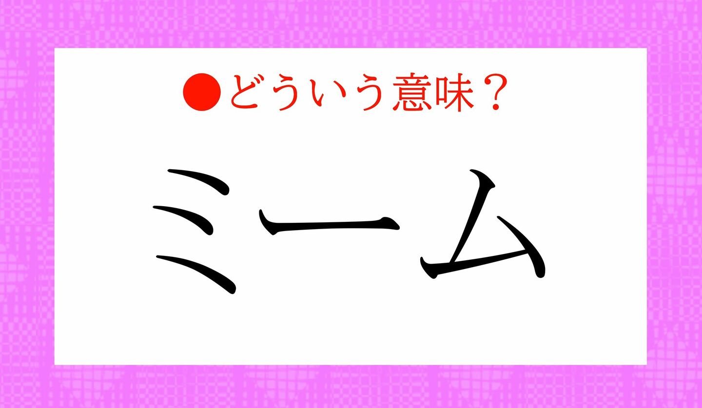 日本語クイズ　出題画像　「ミーム」どういう意味？