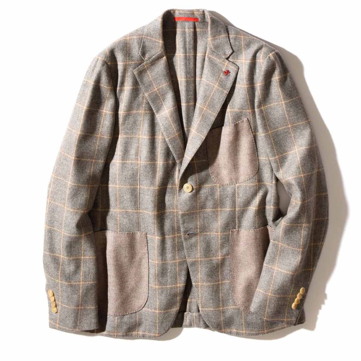 ジャケット¥330,000(日本橋高島屋〈イザイア〉)※カシミヤ100%
