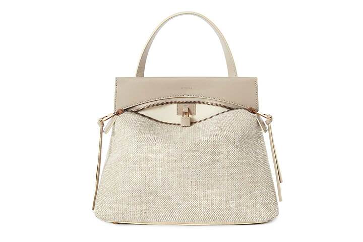 バッグ「セグレタ」リネン×ナッパ￥219,000[W36×H27×D13]（三喜商事〈アニオナ〉）