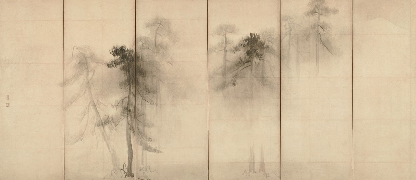 国宝『松林図屛風』の左側部分 長谷川等伯筆 安土桃山時代・16世紀 東京国立博物館蔵【展示期間:4月13日~ 5月6日】