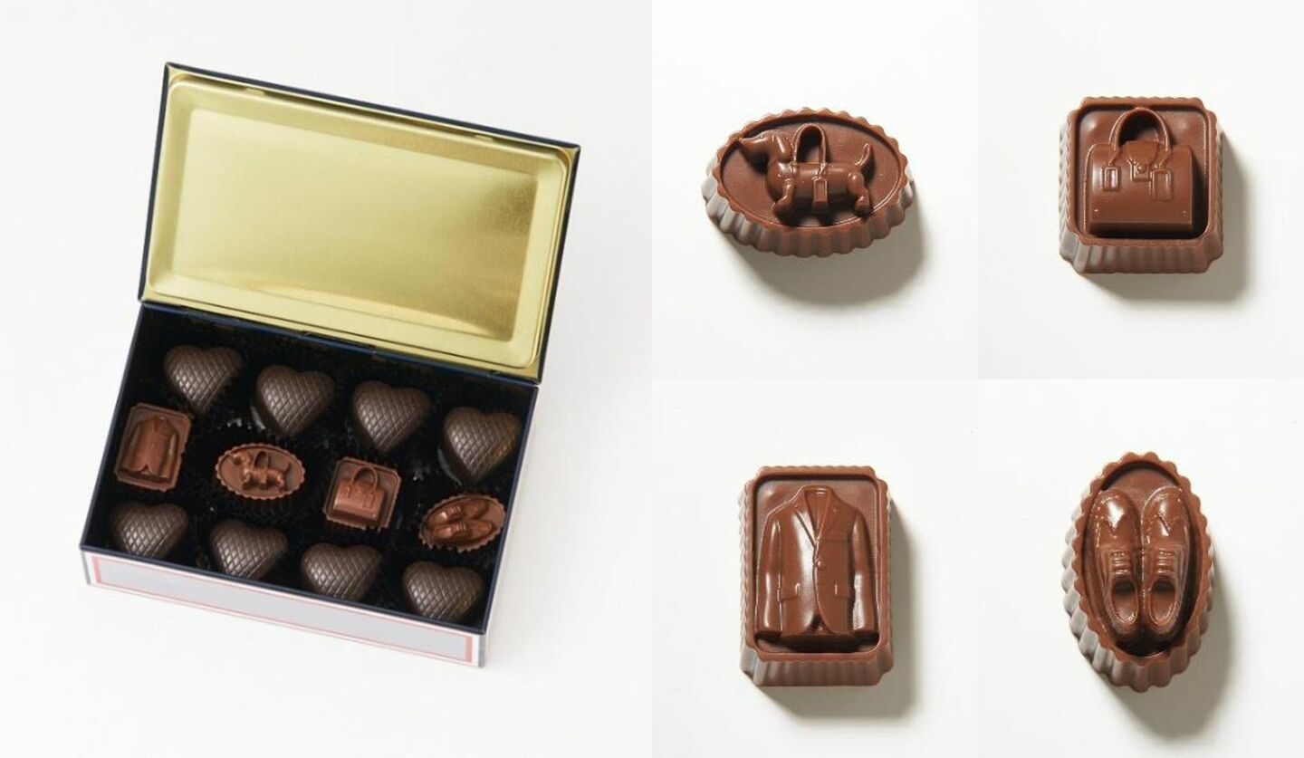 「THOM BROWNE CHILDRENSWEAR & CHOCOLATE」のトム ブラウン チョコレートの新デザイン4種