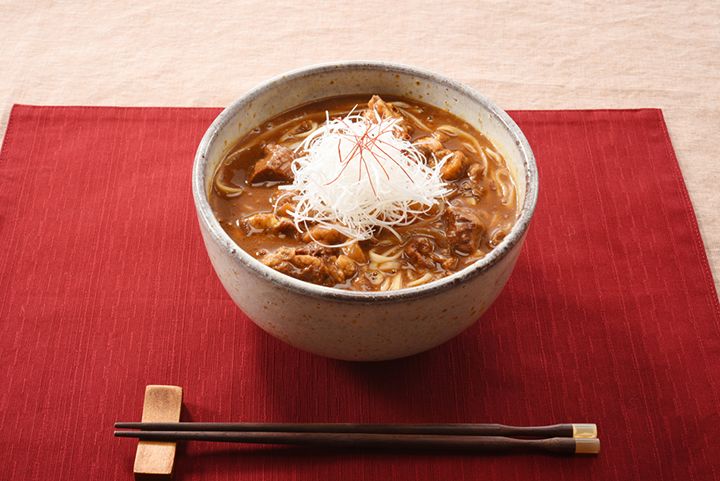カレーうどん「<麻布久徳>稲庭牛すじカレーうどん 4食セット」(麻布久徳)