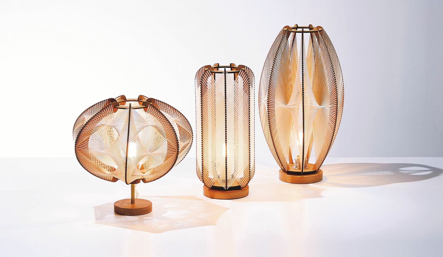 2021年にフランスで誕生したブランド「ラファブライト」から登場のテーブルランプ3種の画像