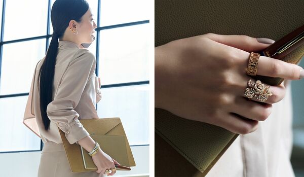 どこか可憐な佇まいの「ディオール」のジュエリー｜３ゴールドが精緻なモチーフをドラマティックに描き出す