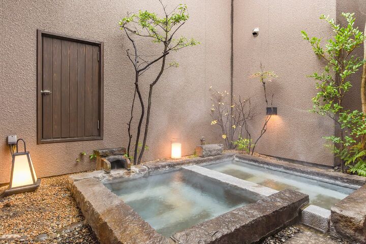 客室露天風呂の一例