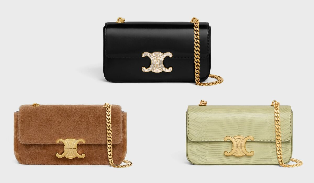 ★CELINE★トリオンフ チェーンバック □CELINE□トリオンフ チェーンウォレット ブラック (CELINE