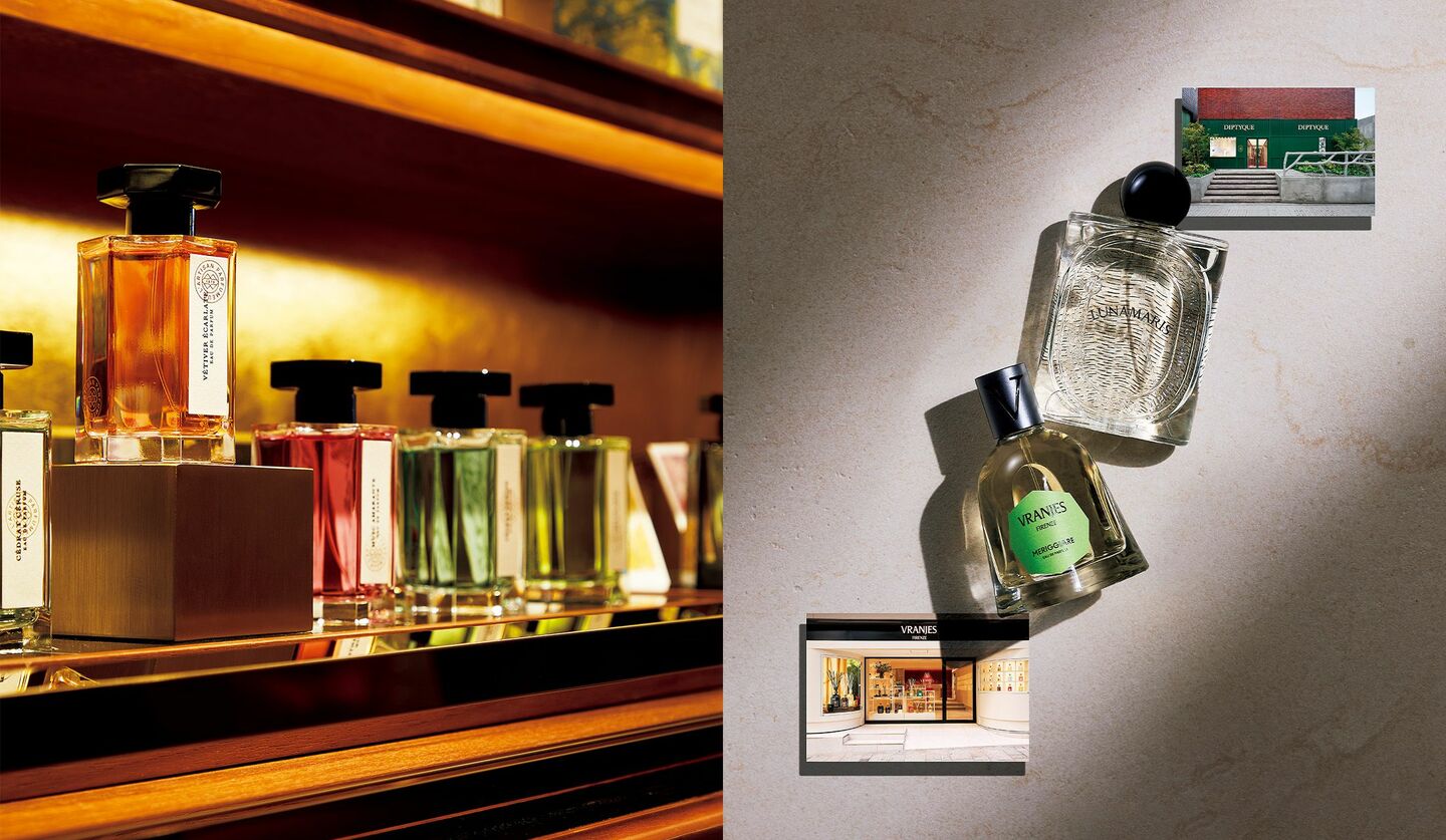 表参道に位置する「ドルセー」「ラルチザン パフューマー」「ディプティック」「ドットール・ヴラニエス フィレンツェ」の旗艦店