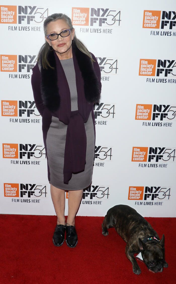 2016年10月10日、第54回ニューヨーク映画祭。愛犬のゲイリーと共に。