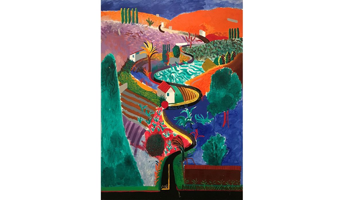 推定落札価格3,500万ドル】あのホックニーの風景画『ニコルズ