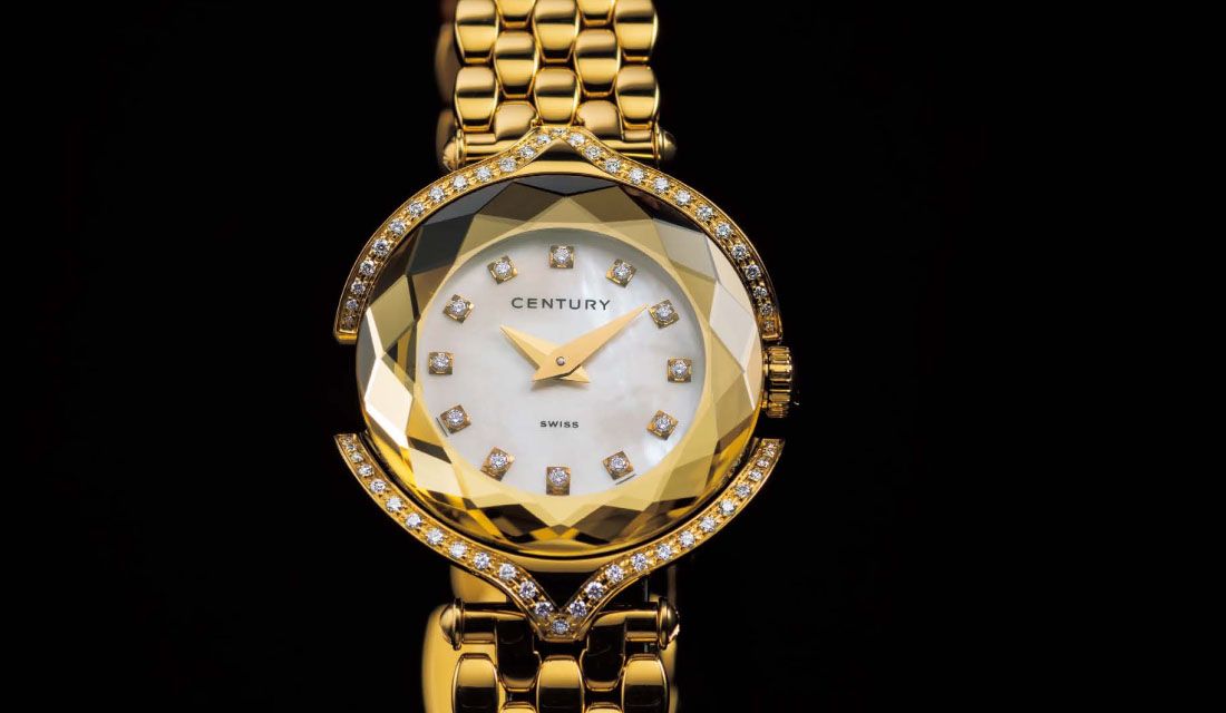 センチュリー 腕時計 プリマドンナ 18金 YG ダイヤ サファイヤ 定価99