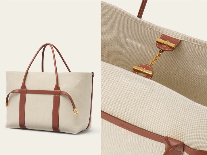 「ロロ・ピアーナ」のバッグ『ギエラ・ショッパー・ラージ コットン』