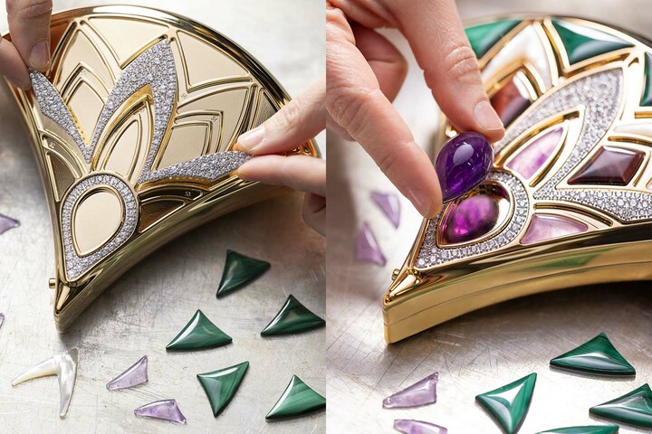 ブルガリのジュエリーバッグコレクション「ブルガリ アイコンズ ミノディエール」のクリエイション風景