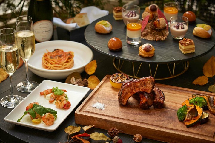 「スカルペッタ東京」で提供される土曜限定アフタヌーンティー「Autumn Marron Afternoon Tea」
