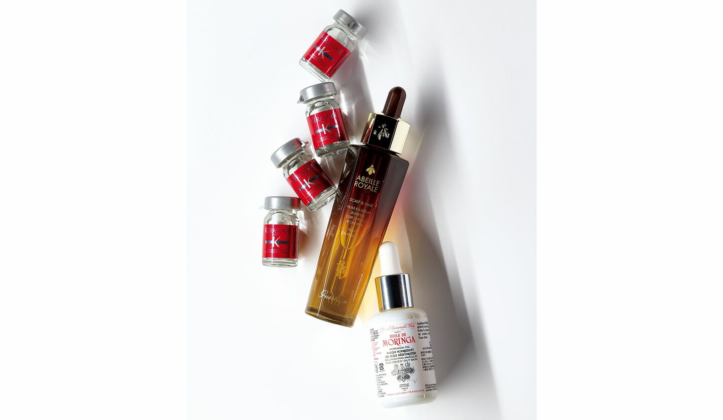 ケラステーゼ、ゲラン、オフィシーヌ・ユニヴェルセル・ビュリーの頭皮ケアアイテム3点