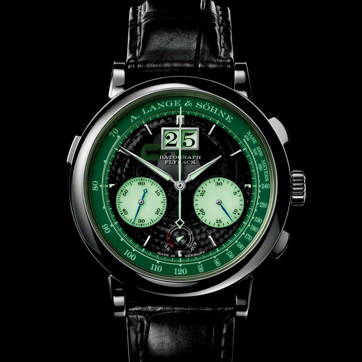 時計「ダトグラフ・ アップ／ダウン“ルーメン”」￥10,610,000 ※世界限定200本 手巻き【ケース径：41mm】［プラチナケース×アリゲーターストラップ］（Ａ.ランゲ＆ゾーネ）