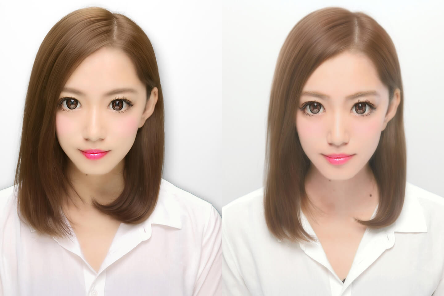左・「くっきり系」、右・「ふんわり系」