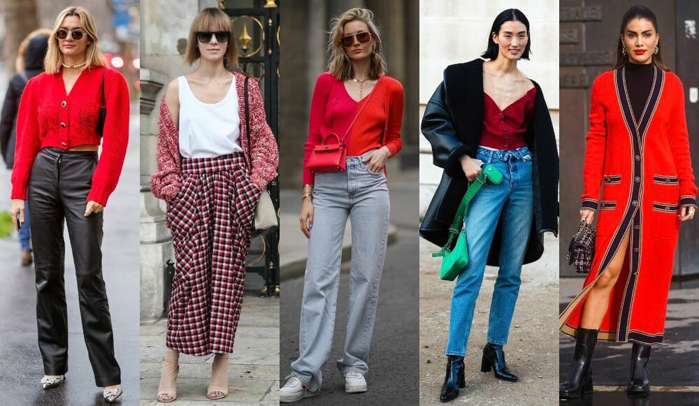 簡単に 華やぐ 赤カーディガンコーデ 27のお手本 Precious Jp プレシャス